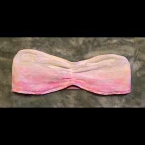 PINK Victoria’s Secret bandeau purple & white lace